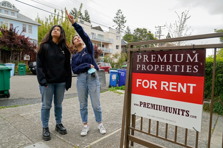 University of California, Berkeley students search for apartments in Berkeley on March 29, 2022. Photo by Eric Risberg, AP Photo