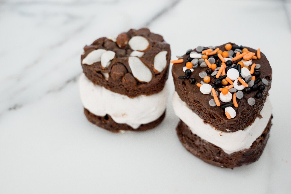 Brownie ice cream sandwiches are among the menu items at the Luv's Brownies dessert truck in Santa Clara County. Courtesy Andrea Lacy.